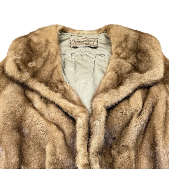 Vintage Mandelbaum Furs Buffalo Brown Genuine Mink Fur Jacket Coat 1950’s - Picture 6 of 9